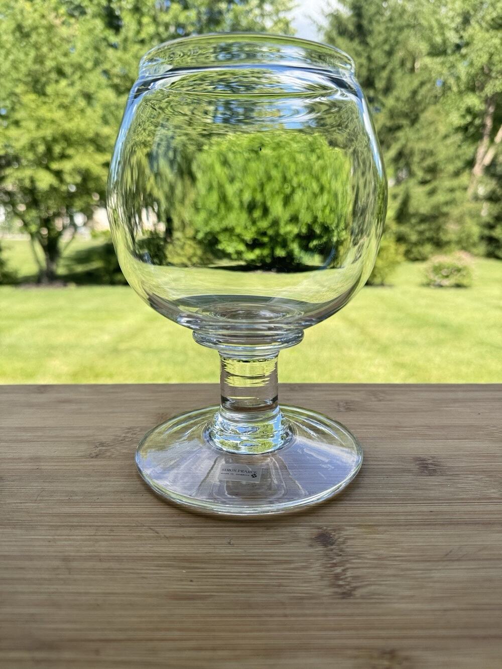 Simon Pearce Handblown Crystal Large 36 oz Balloon Glass Centerpiece Vase 8”